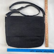 THE SAK Large Crochet Black Crossbody Bag! Knit Tote Shoulder Purse
