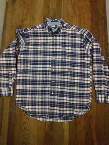 Tommy Hilfiger Mens Plaid Button Up Shirt Long Sleeve Size Med EUC - Picture 1 of 5