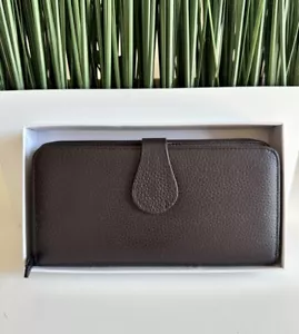 New Leather Large Wallet Brown - Picture 1 of 8