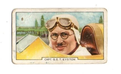 Gallaher Cigarette Card - Sporting Personalities, 1935 - Captain George Eyston - Image 1 of 2