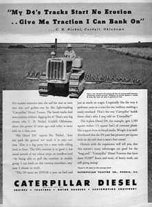 1948 Caterpillar Modell D4 Traktor Original Printanzeige - Bild 1 von 1