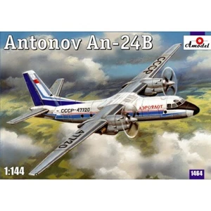 Kit de avión modelo plástico Amodel 1464 1:144 Antonov An-24B avión de pasajeros - Imagen 1 de 24