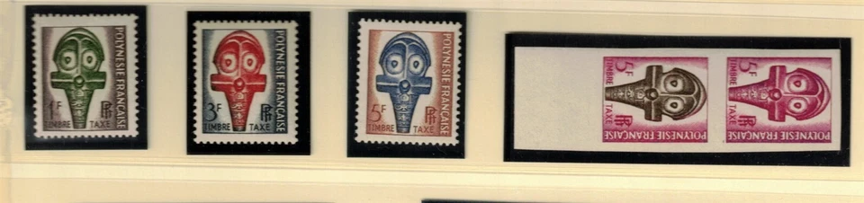 FRENCH POLYNESIA Sc J28-30 NH SET+COLOR PROOF - (WG17) - Image 1 of 1