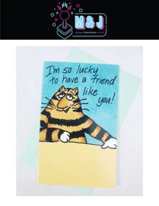 FUNNY Friendship '...All My Other Friends Are Normal.' Cat Greetings Card - Picture 1 of 4