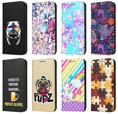 Custodia Cover a Libro Samsung Galaxy Vari modelli in Ecopelle qualità RS - Immagine 1 di 4