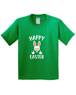 Happy Easter Bone Rabbit Kids TShirts Funny Birthday Boys&Girls Gift Graphic Tee - Image 1 of 2