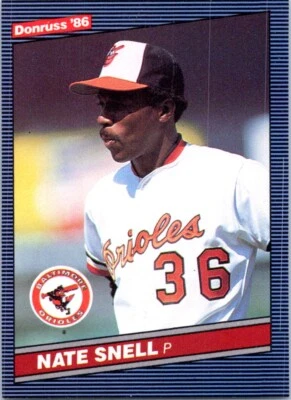 1986 DONRUSS NATE SNELL RC BALTIMORE ORIOLES #367 - Image 1 of 2