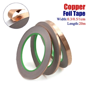 2-Sided Conductive Copper Foil Tape Flexible Thin Adhesive Strip - EM Shielding - Picture 1 of 6