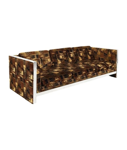 Selig Mid Century Chrome Upholstered Sofa Cover
