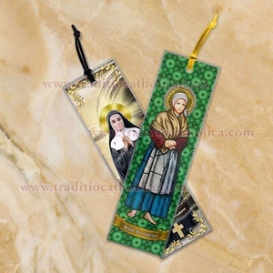 Santa Bernardita, Lourdes Francia laminado CLARO transparente y marcadores de cotización - Imagen 1 de 8