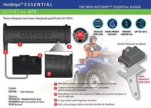 Heated Grips Oxford ATV Ø 22 mm Hot Grips Waterproof Essential - Picture 1 of 1