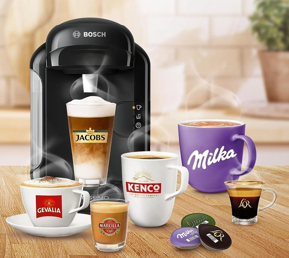 Bosch TAS1252 Vivy XS Slim Tassimo Kapsel Kaffeemaschine 1300W 0,7L Black - Bild 1 von 4