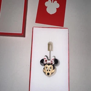 DISNEY x Baublebar Minnie Mouse Bag Charm Key Chain Hearts Rhinestones NEW - Picture 1 of 4