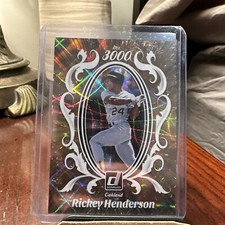 2023 Panini Donruss #M3K-6 Rickey Henderson Mr. 3000 Bronze Insert # 337/999