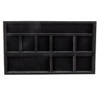 Simplyneu Jewelry Tray 24" 9-compartments Durable Freestanding Wood In Black