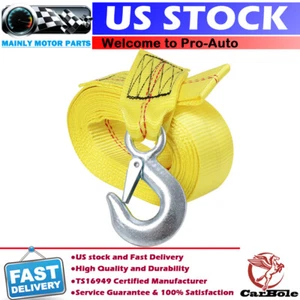 Heavy Duty Car Boat Trailer Replacement Winch Strap 2" X20' 10000LB w/ Snap Hook - Picture 1 of 14