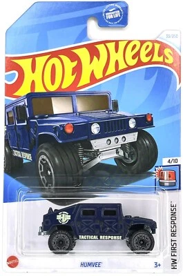 Hot Wheels Humvee 33/250 HW First Response 4/10 Blue Tactical FREE SHIPPING - Image 1 of 3