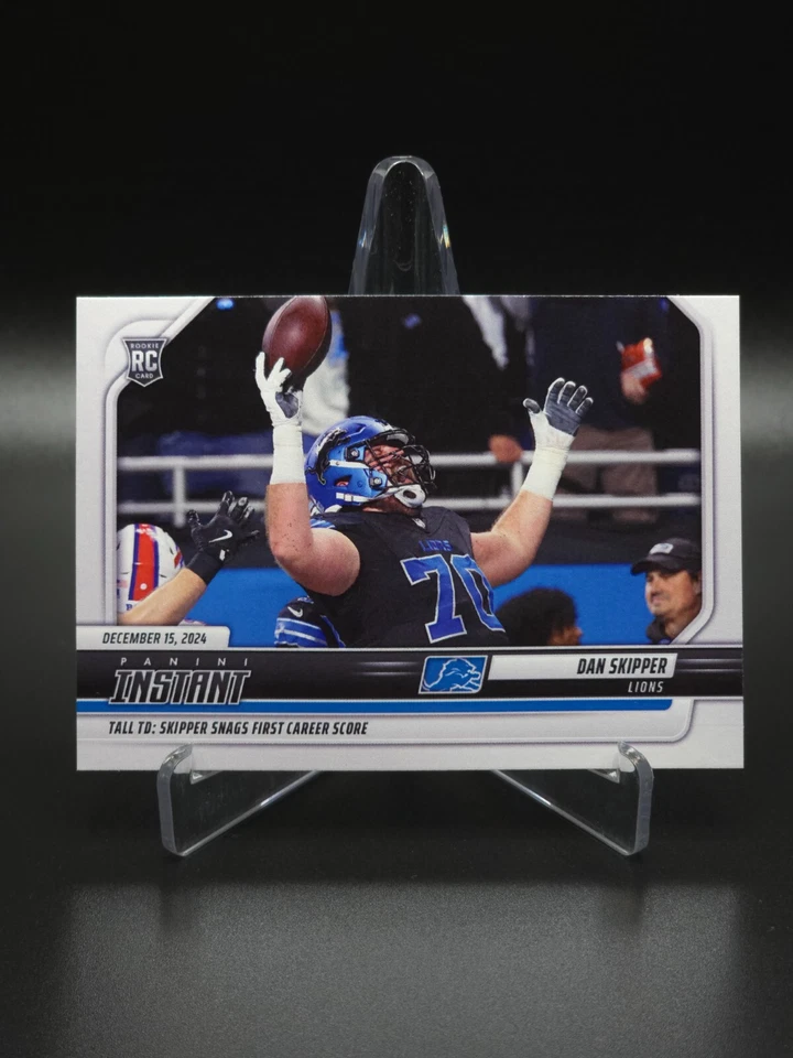 FIRST TD! Dan Skipper 2024 Panini Instant SP Detroit Lions RC #217 PR: 356 - Image 1 of 4