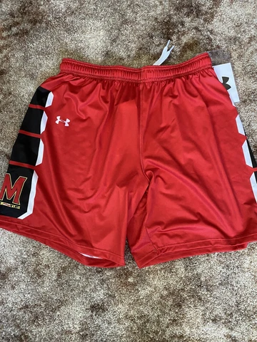 Under Armour Maryland Terrapins Basketball Short Women's L Red Black Cover