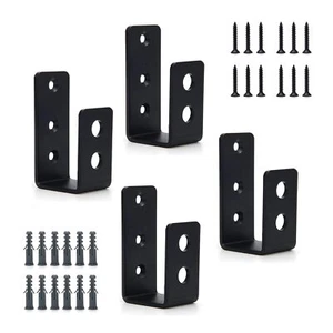 4 Pack Heavy Duty Door Security Barricade Brackets for 2x4 Lumber Boards - Picture 1 of 7