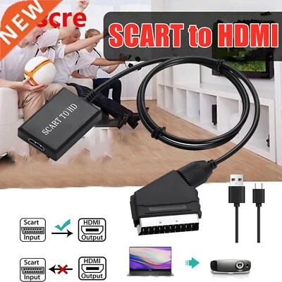 SCART auf HDMI Konverter Ohne HDMI Kabel Scart zu HDMI Converter HD 1080P/720P - Bild 1 von 4