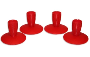 Tupperware Impressions Bases Set of 4 for Goblets REPLACEMENT Parts Red NEW ❤ - Picture 1 of 1