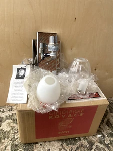 George Kovacs  1-Light Chrome with Clear and Etched Opal Glass Sconce - Picture 1 of 3