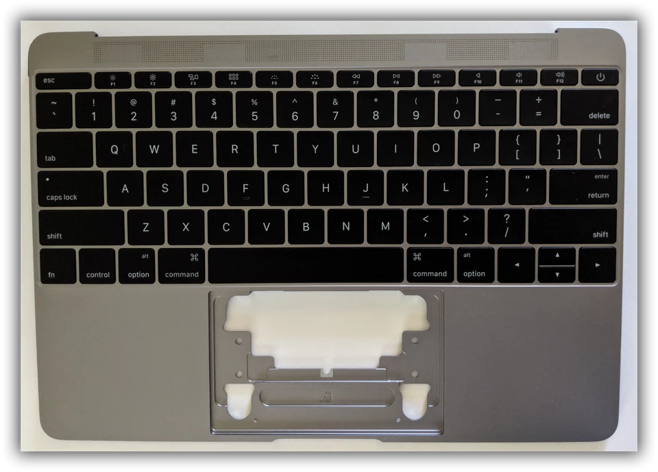 NEW Apple MacBook 12" A1534 Early 2016 Top Case w Keyboard Space Grey 661-04882 - Image 1 of 4