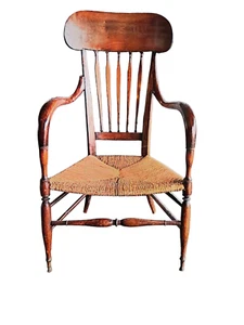 ANTIQUE 19TH C COUNTRY FRENCH ARMCHAIR - Picture 1 of 7