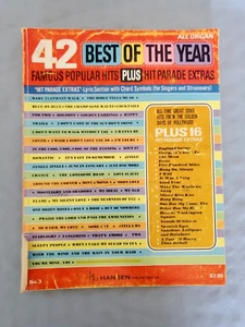 All Organ: 42 Best of the Year-Famous Popular Hits - Vintage (1965) Paperback - Picture 1 of 8
