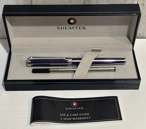 Sheaffer Intensity Chrome con inserti viola profondo - penna a sfera roller con scatola - Foto 1 di 18