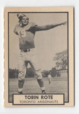 1962 Topps CFL Tobin Rote Toronto Argonauts #143 - Image 1 of 2