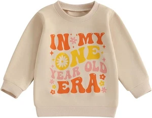 FYBITBO First Birthday Baby Girl Outfit in My One Year 12-18 Months, Beige - Picture 1 of 7