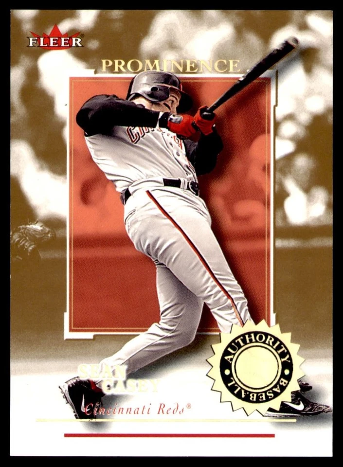 Sean Casey #3 2001 Fleer Authority Prominence Cincinnati Reds /125 - Image 1 of 3