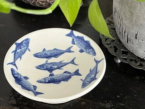 Piatto portagioie Chatham ceramica gres merluzzo di mare pesce spiaggia - Foto 1 di 13