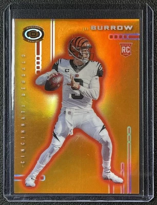 JOE BURROW 2020 PANINI CHRONICLES #D-1 DYNAGON ROOKIE ORANGE RC 40/75 BENGALS - Image 1 of 2