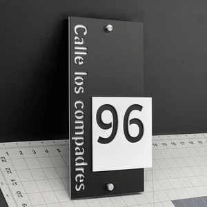 Custom House Number Sign – Modern 3D Outdoor Address Plaque for Home - Picture 1 of 12