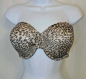 FABULOUS by Victoria's Secret Women's 38DD Strapless Animal Print X63 - Picture 1 of 6