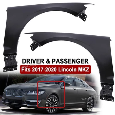 For 2017 2018 2019 2020 Lincoln MKZ Front Fender Left & Right Side Primed Steel Foto 1 de 4