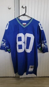 Seattle Seahawks Jersey Mens Large Steve Largent 80 Blue Mitchell & Ness Legacy - Picture 1 of 9