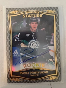 Pavel Mintyukov Rookie Auto 23/24 Update 2024-25 Upper Deck Stature Hockey - Picture 1 of 2