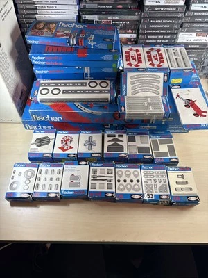 Fishertechnik Kasten 27 Packungen Und Dazwischen Zwei Große Packungen sehr selte - Bild 1 von 4