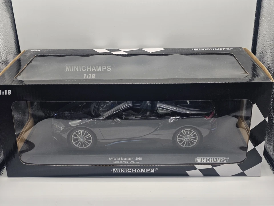 Bmw i8 Roadster Grigio 1:18 Minichamps In Box - Immagine 1 di 4