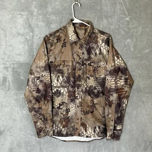 Kryptek Mens Highlander Camo Long Sleeve Button Up Shirt Men M Hunting Camping - Picture 1 of 9