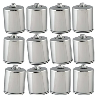 HF171CRC Race Oil Filter Chrome - 12 Pack For 90-20 H-D Tour Dyna Soft Buell - Image 1 of 3