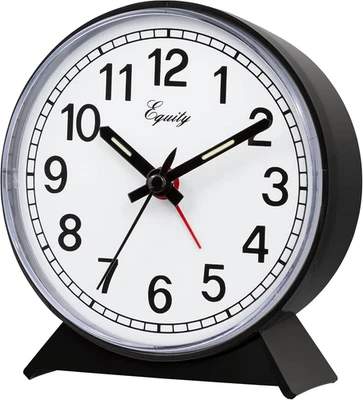 Equity 14075 Black Analog Wind-Up Alarm Clock - Image 1 of 4