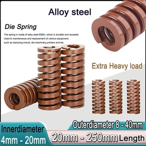 Heavy Load Duty Compression Die Spring, 8mm-40mm Diameter & Up To 250mm Long JIS - Picture 1 of 12