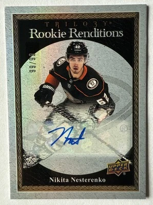 NIKITA NESTERENKO 2023-24 Trilogy AUTO /99 Rookie Renditions #99/99 Book End SP - Image 1 of 3