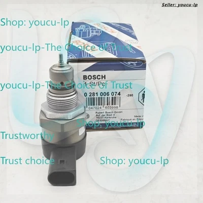 Fuel Rail Pressure Relief Valve 0281006074 Fits For Bosch VW Audi 057130764AB - Image 1 of 4