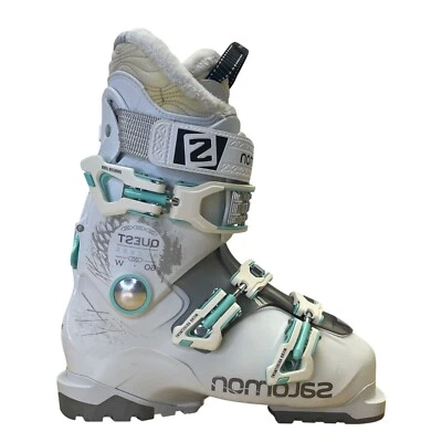 Botas de esquí Salomon para mujer blancas antracita translúcidas Quest Access 60W talla 24,5 Foto 1 de 4